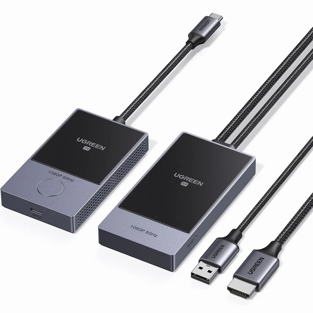 Wireless USB C Transmitter HDMI Receiver 5G 164FT 1080P 60Hz Grey UGREEN CM737